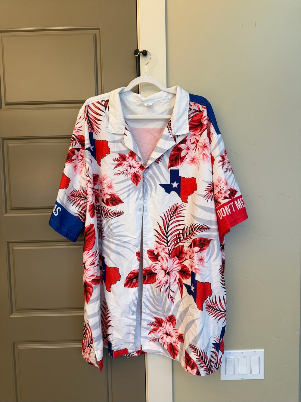 Men's Red & White Texas Floral Shirt